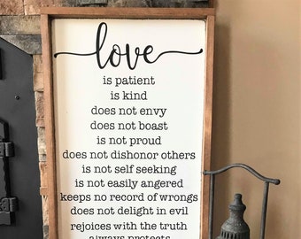 Love Is Patient Sign Etsy