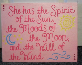 Hand-painted Canvas with Quotation