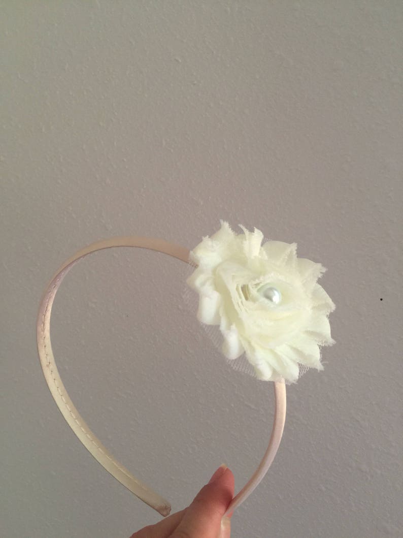 SALE Ivory headbands ivory headbands toddler ivory headband yellow toddler headband flower girls headband yellow