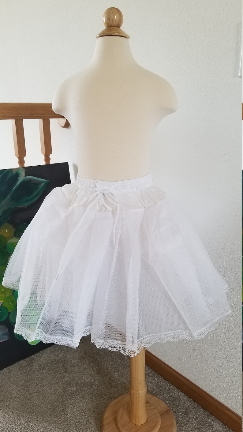 White Petticoat Girls Petticoat Toddler to Tween Pettiskirt Etsy