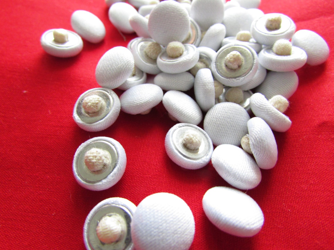 satin covered bridal buttons