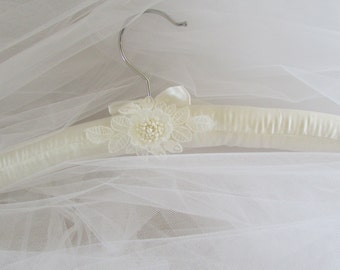 SALE Bridal Hanger, Wedding Hanger, Photography Prop, Custom Design, Padded Hanger, Style #GAN005