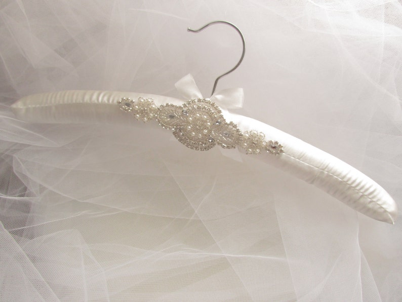 Padded Wedding Dress Hanger White or Ivory.... Rhinestone Etsy