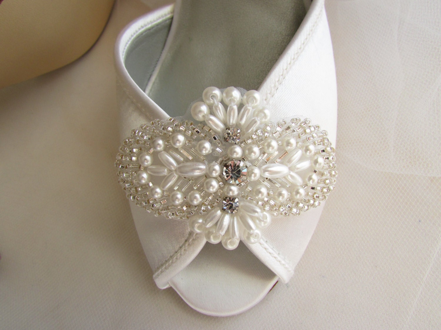 SALE Bridal shoe clips wedding shoe clips rhinestone and | Etsy