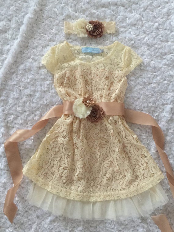 flower girl dresses in champagne