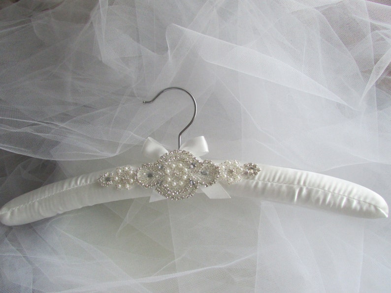 Padded Wedding Dress Hanger White or Ivory.... Rhinestone Etsy