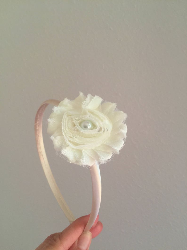 SALE Ivory headbands ivory headbands toddler ivory headband yellow toddler headband flower girls headband yellow