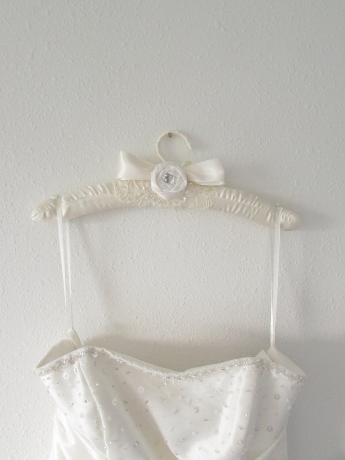 Victorian Bridal Padded Wedding Dress Hanger. Lace Hanger Etsy
