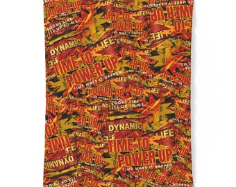 Bold Retro Energy Graphic Duvet Cover – Dynamic Collage Print, Oeko-Tex Cotton