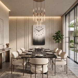 Luxury Minimalist Wall Clock for Cinematic Interior Showcase