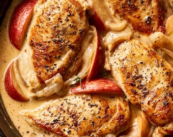 Receta de pollo cremoso con sidra de manzana a la sartén (Descarga digital)