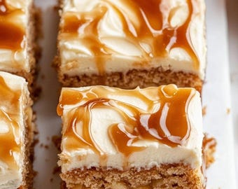 Tarjeta de receta de pastel de manzana y caramelo (PDF imprimible) / Receta de postre de otoño
