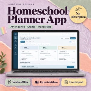 Aplikacja do planowania edukacji domowej, dziennik ocen offline, frekwencja, transkrypty i eksport do programu Excel