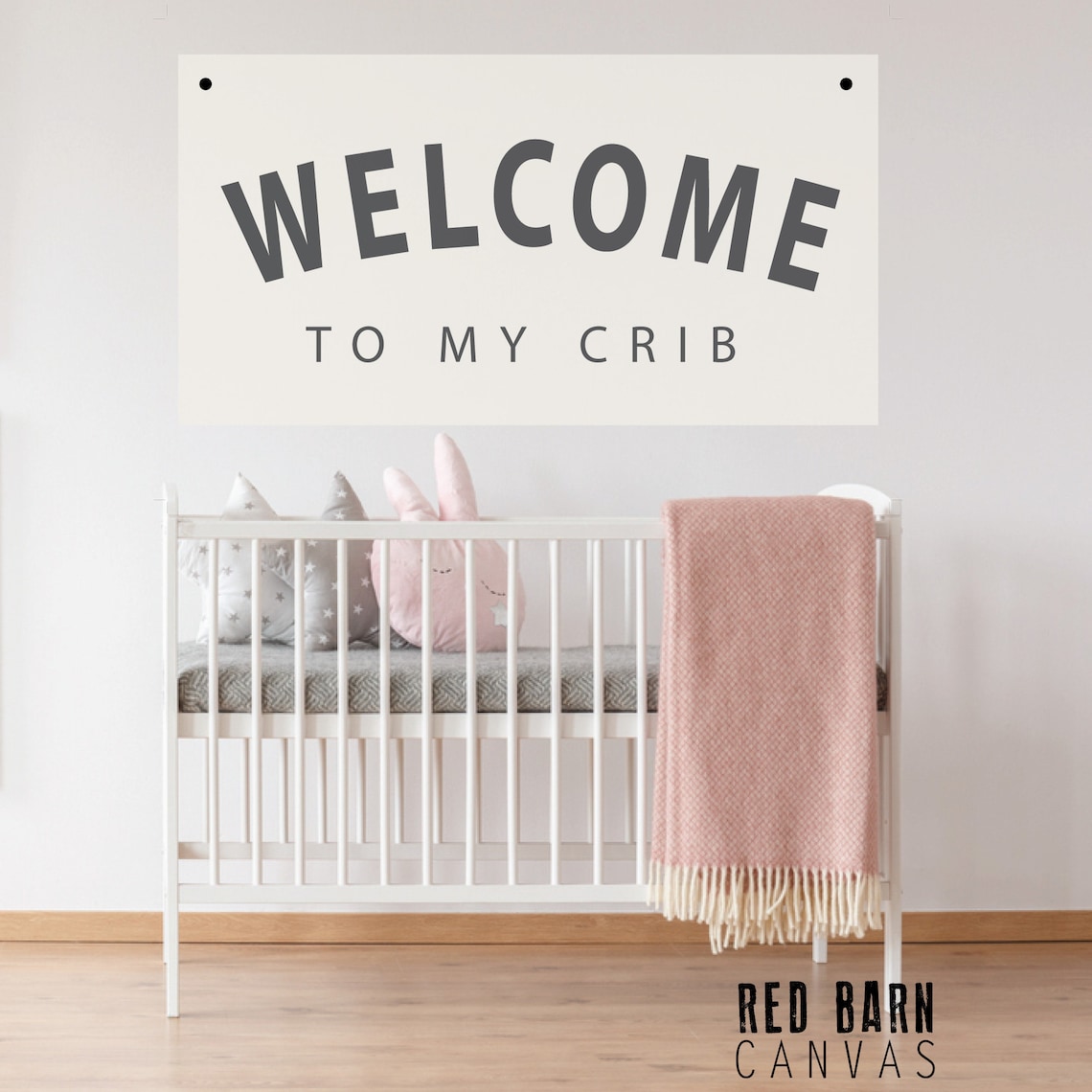 to My Crib Custom Linen Canvas Flag Banner Sign Etsy