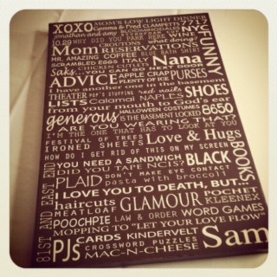 Canvas Word Art 20x30 Canvas Typography LIFE Story Custom Etsy