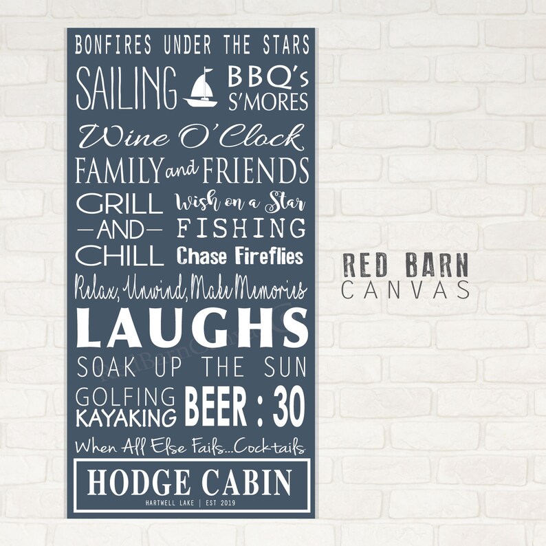 Lake House Rules Customized With Your Own Rules Etsy