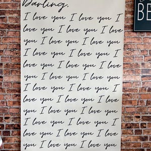 I love you | Custom Canvas Tapestry | Wall Hanging Decor