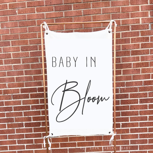 Baby In Bloom | Natural Canvas with grommets