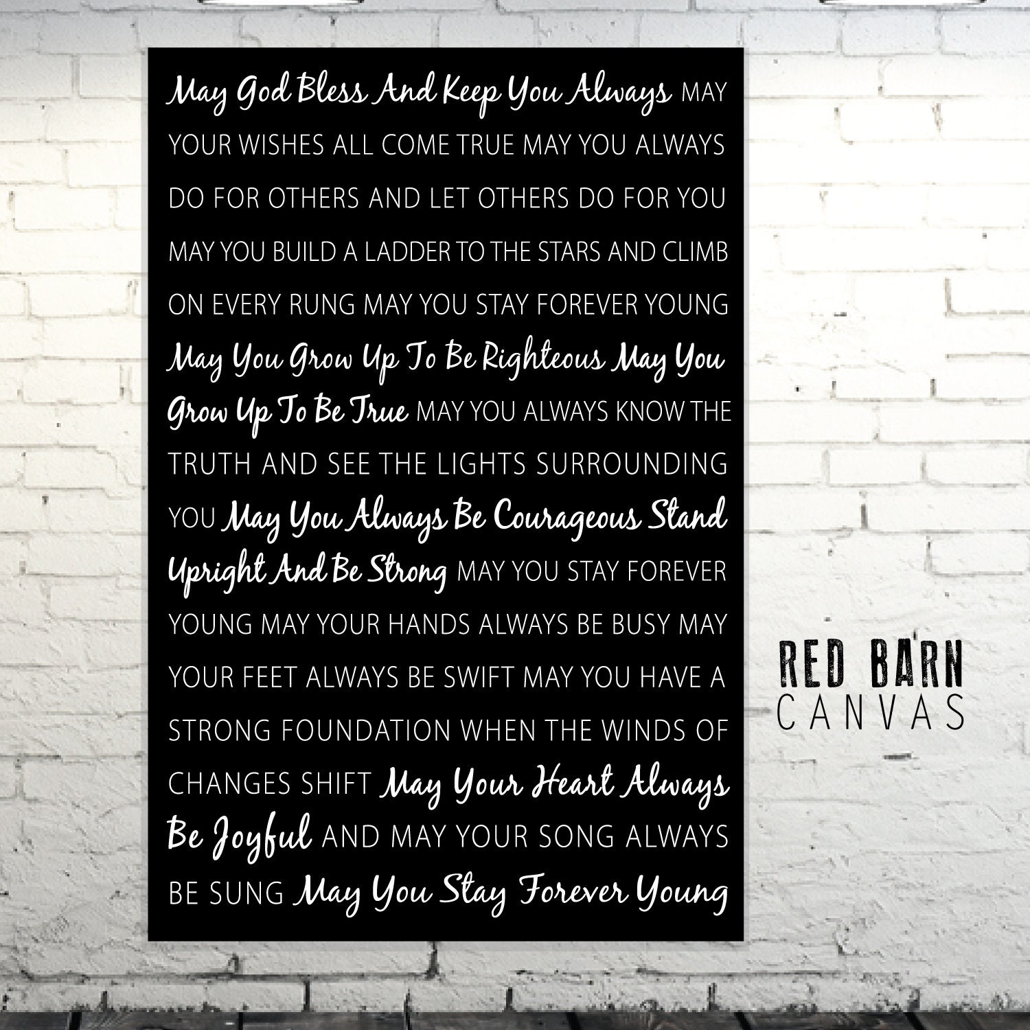 Forever Young Song Lyrics on canvas Bob Dylan anniversary | Etsy