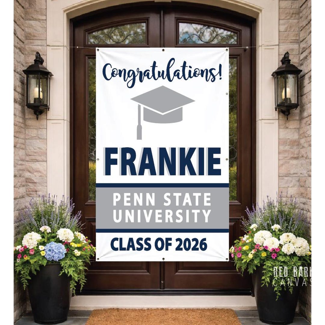 Personalized Graduation Vinyl Banner | Custom School Colors, Outdoor ...