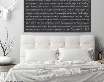 Large Canvas Song Lyric Wall Art, First Dance Song Lyrics, Custom Modern Decor