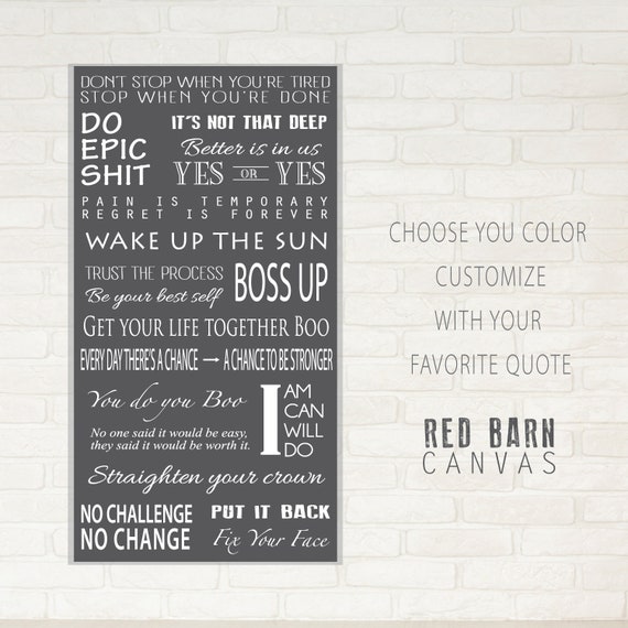 Fitness Quotes Create Your Own Home Gym Decor Coach Sayings - Etsy