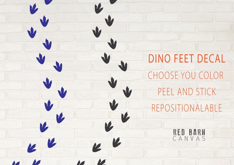 Dinosaur Feet Decal Any Color SET of 20 Dino feet Etsy