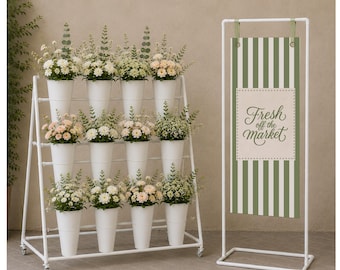 Fresh Off The Market Canvas Banner | Customized Color Options