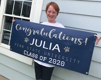 College Graduation Vinyl Banner, Indoor or Outdoor use, class of 2025, high school graduation, college or elementary graduates