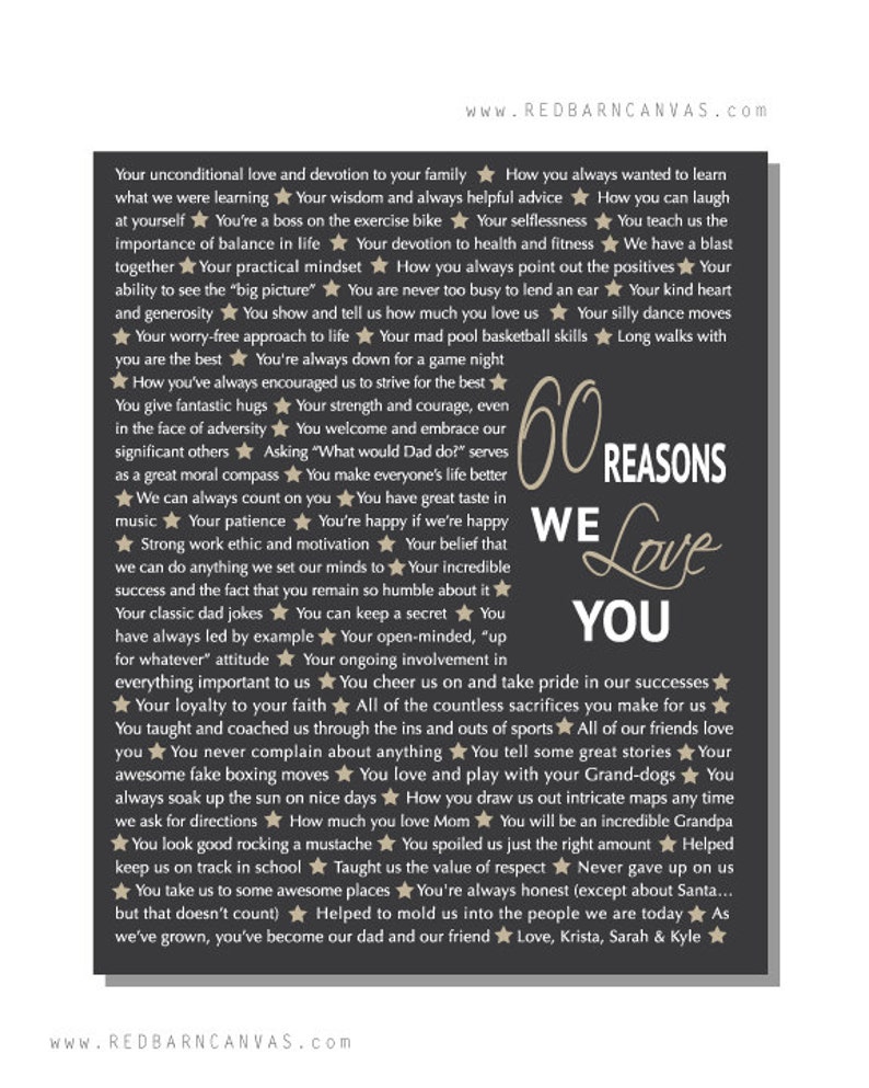 Reasons we love you, 16th, 21st, 30th, 40th, 50th, 60th, 70th, 90th, Personalized Birthday Gift, unique birthday gift for friends, image 2