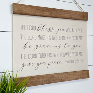 The Lord Bless And Keep You, Numbers 6:24-26, Canvas Hanging Banner