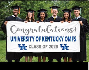 Personalized Graduation Vinyl Banner | Custom School Colors, Outdoor & Indoor Graduation Party Decor