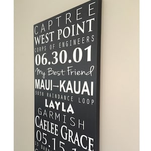 Personalized Travel Subway Style Gallery Wrapped Canvas Sign