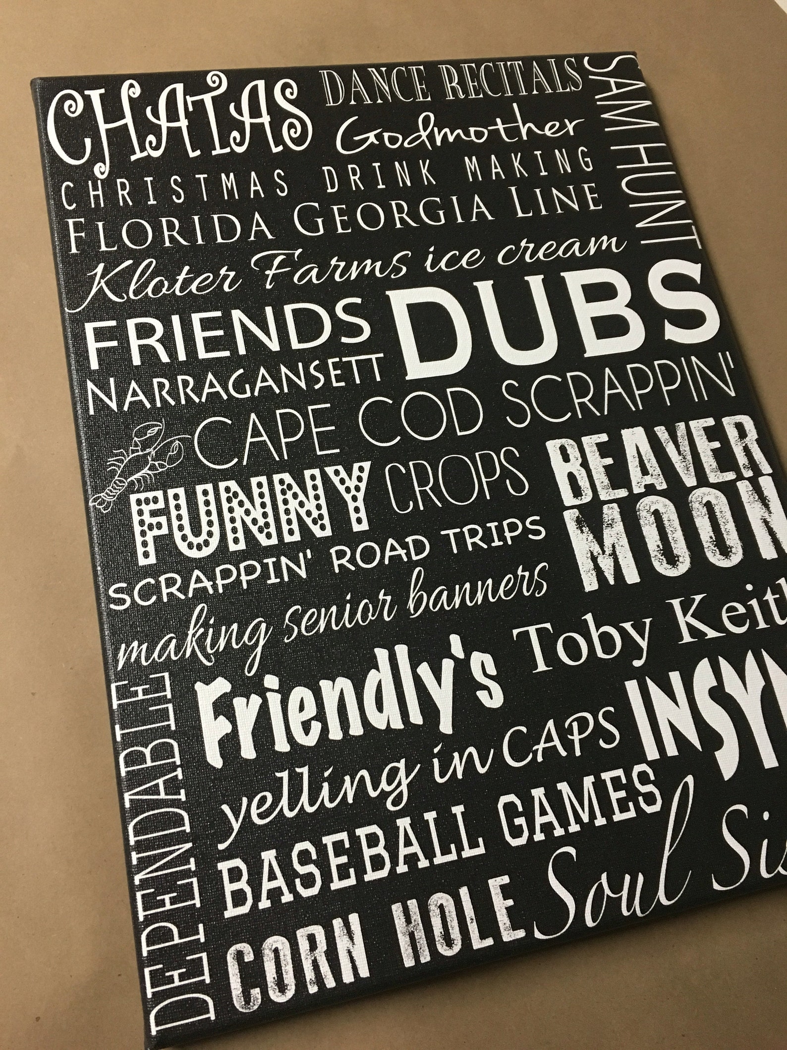 Your words on Canvas Lyrics on Canvas Custom Quotes Canvas Etsy