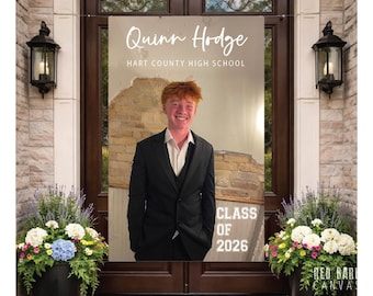 Personalized Graduation Vinyl Banner | Custom School Colors, Outdoor & Indoor Graduation Party Decor