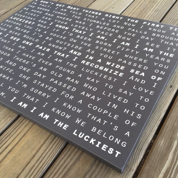 The Luckiest Lyrics - Etsy