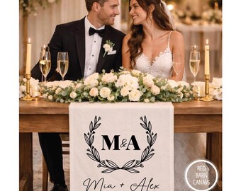 Personalized Wedding Canvas Tapestry – Custom Name & Date Sign