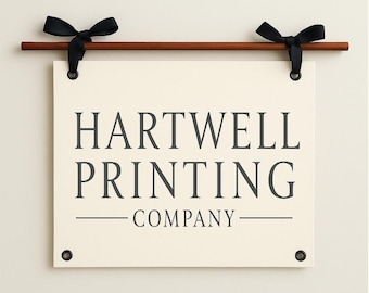 Custom Canvas Business Sign: Double-Sided Logo, Craft Market Display
