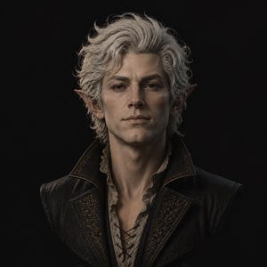 Astarion 3D STL Bust Figure, BG3 Vampire Elf Rogue Digital Model for Resin 3D Printing, Collectible Fan Art File