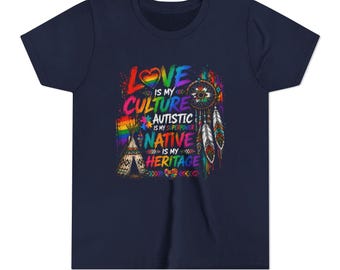 T-shirt Love Culture Native Heritage | Regenboog dromenvanger, tipi kindershirt