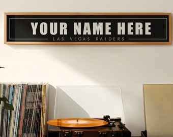 Las Vegas Raiders Personalized Name Plate Print - 5x30 Inches