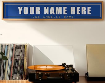Los Angeles Rams Personalized Name Plate Print - 5x30 Inches
