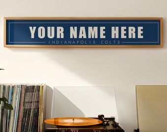 Indianapolis Colts Personalized Name Plate Print - 5x30 Inches