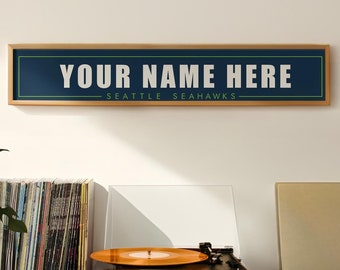 Seattle Seahawks  Personalized Name Plate Print - 5x30 Inches