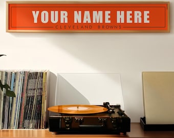 Cleveland Browns Personalized Name Plate Print - 5x30 Inches