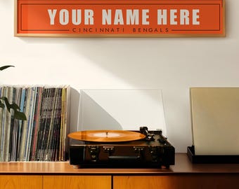 Cincinnati Bengals Personalized Name Plate Print - 5x30 Inches