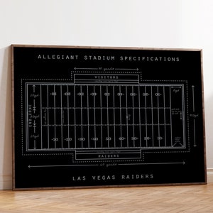 Raiders, Allegiant Stadium Specifications Print or Canvas, Gift for Football Fans, Las Vegas Raiders.