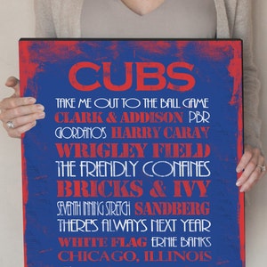 Chicago Cubs Print or Canvas. Mens Personalized. personalized cubs. . 2016 world series. chicago cubs 2016. wrigley field canvas. cubs image 3