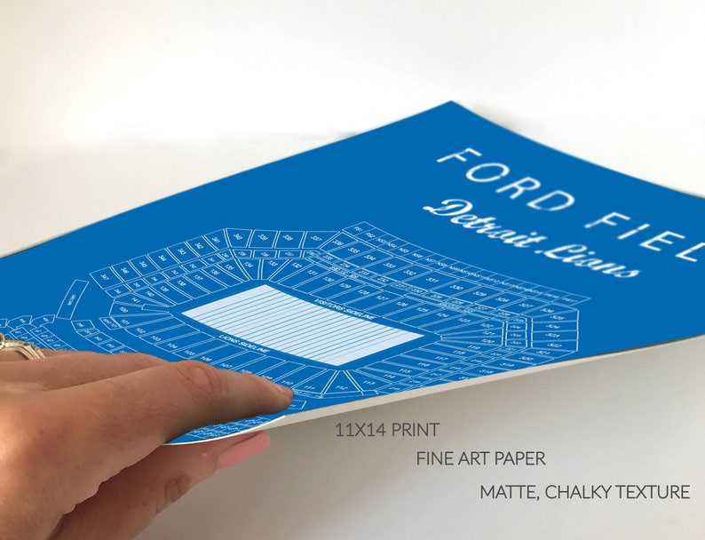 Ford Field Seating Chart Detroit Lions Detroit Lions | Etsy