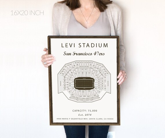 Levi Stadium Seating Chart San Fransisco 49ers San Francisco - Etsy  Australia